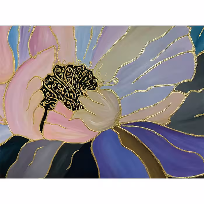  تابلو نقاشی اکریلیک مدل گل برجسته کد 0083