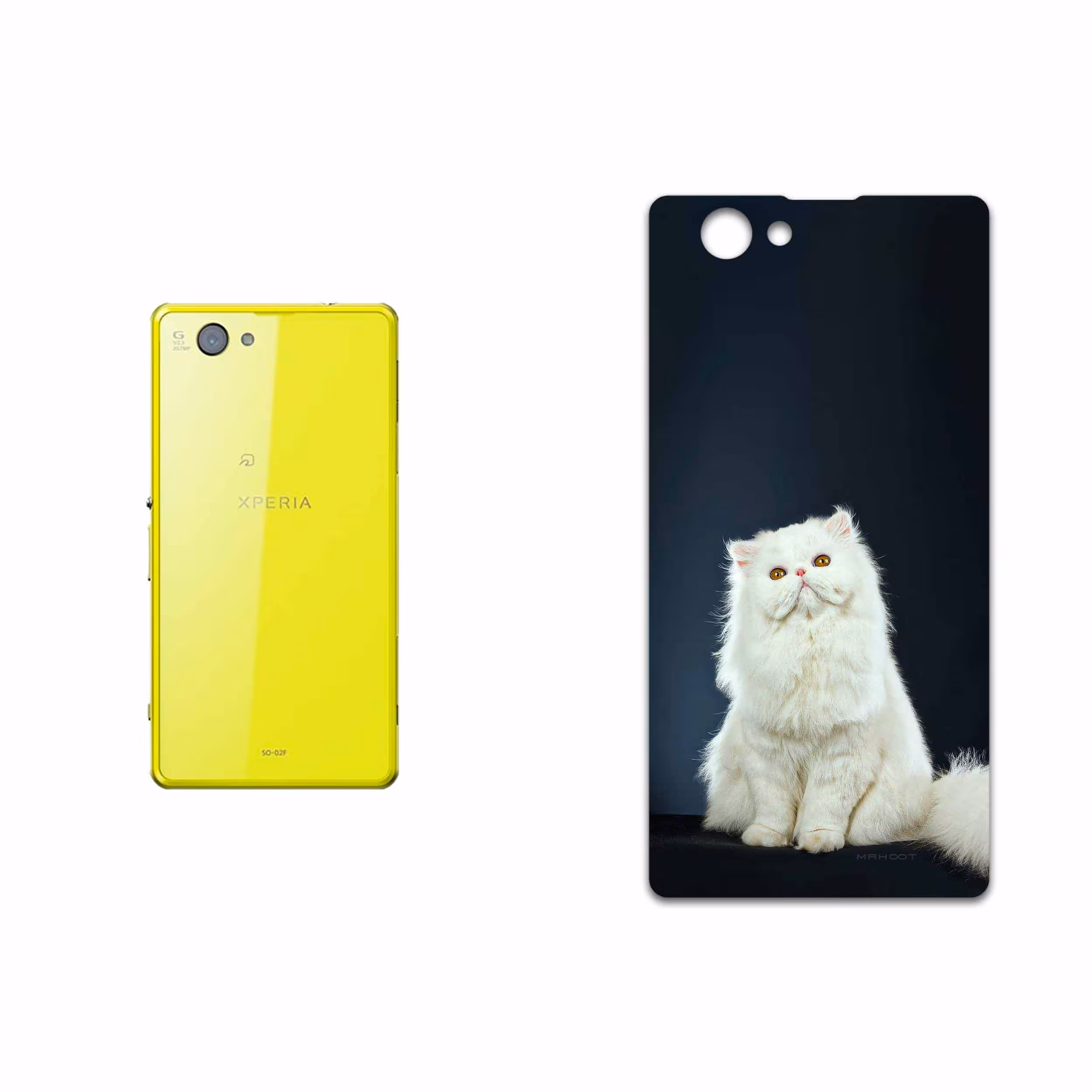 برچسب پوششی ماهوت مدل Persian cat مناسب برای گوشی موبایل سونی Xperia Z1 Compact