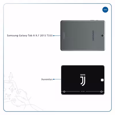 برچسب پوششی ماهوت مدل Juventus مناسب برای تبلت سامسونگ Galaxy Tab A 9.7 2015 T555