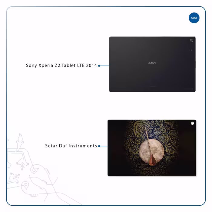 برچسب پوششی ماهوت مدل Setar-Daf-Instruments مناسب برای تبلت سونی Xperia Z2 Tablet LTE 2014