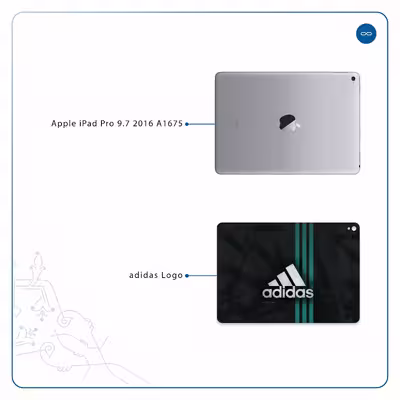 برچسب پوششی ماهوت مدل adidas-Logo مناسب برای تبلت اپل iPad Pro 9.7 2016 A1675