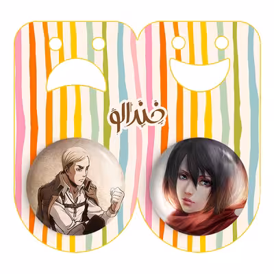 پیکسل خندالو مدل اروین اسمیت و میکاسا آکرمن انیمه اتک آن تایتان کد 1101311010 مجموعه 2 عددی