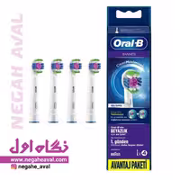 سری یدک مسواک برقی 3D WHITE Clean Maximiser اورال بی بسته 4 عددی