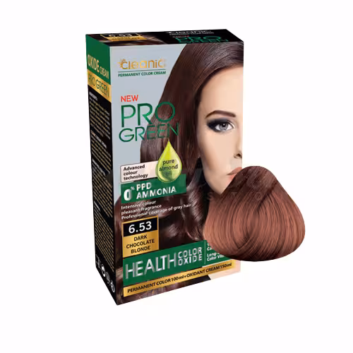 کیت رنگ موی بدون آمونیاک کلینیک کیندی Cleanic شماره6.53