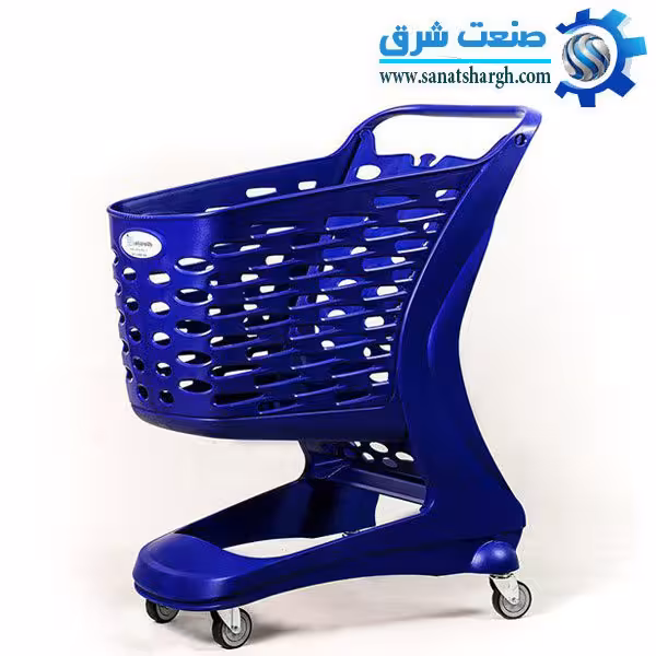 چرخ خرید فروشگاهی 90 لیتری پلی کربنات مات