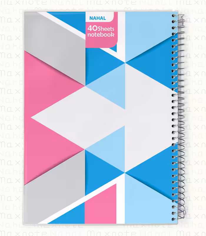 دفتر 40 برگ سیمی طلقی کد 3412.طرح 1