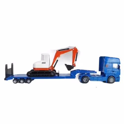 ماکت ماشین تریلی اسکانیا با بیل مکانیکی ایتم:5012_25