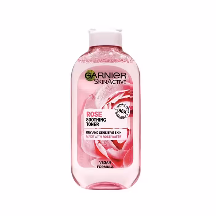 تونر گل رز گارنیر مدل Botanical Rose Water | مناسب پوست خشک و حساس – حجم 200 میلی‌لیتر