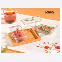 اردوخوری 2خانه مستطیل پایه چوبی لیمون