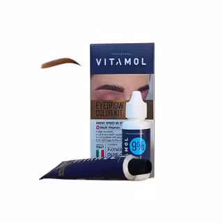 کیت رنگ ابرو ویتامول مدل S1 رنگ شنی متوسط