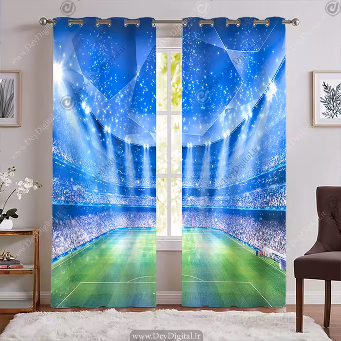 پرده پانچ فوتبالی طرح زمین فوتبال BA-4512-s