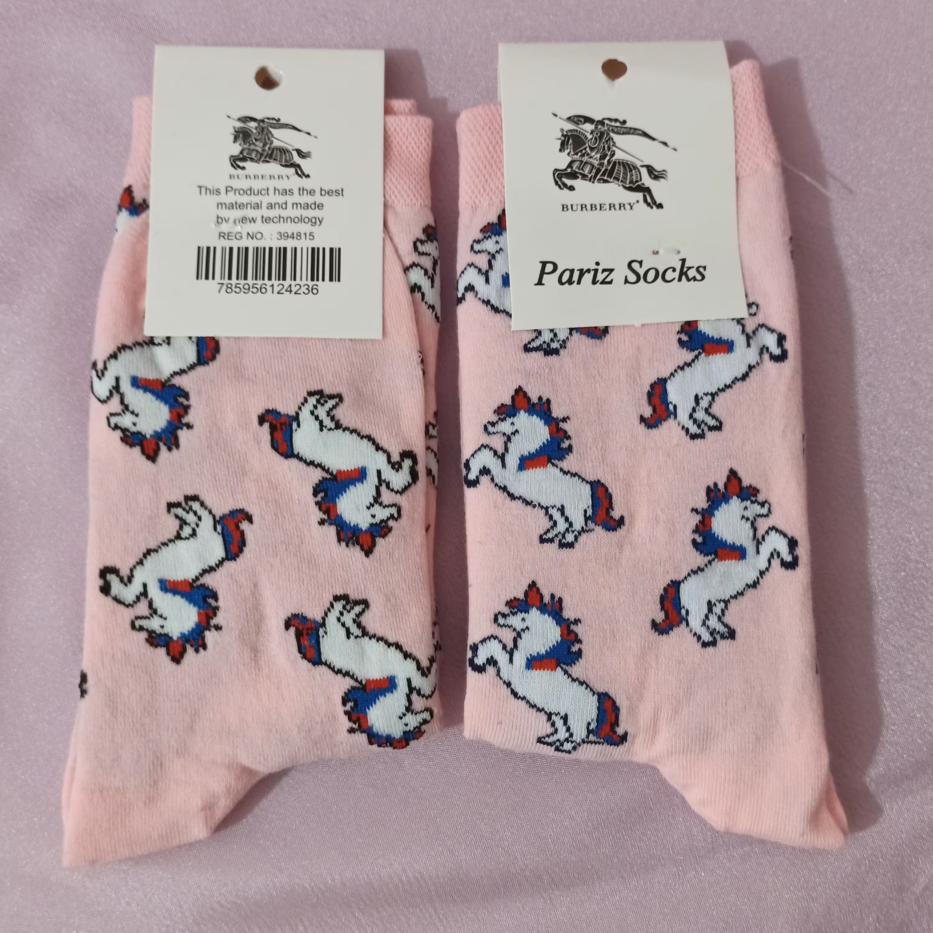 جوراب نیم ساق طرح یونیکورن(اسب تک شاخ)