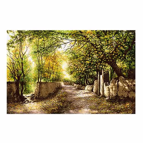 طرح منظره کوچه باغ پاییزی کد 23295