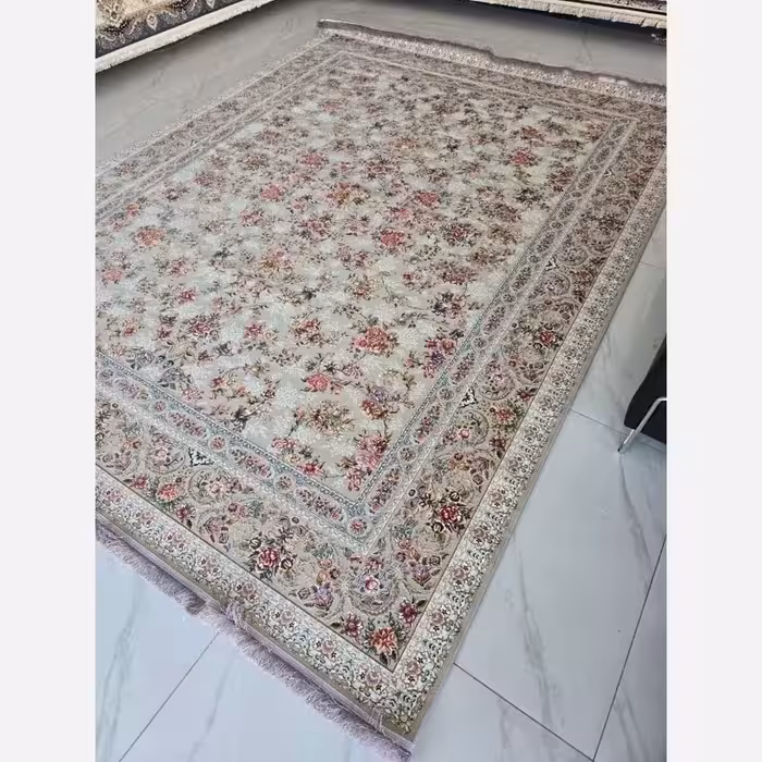 فرش ماشینی کاشان 1200شانه طرح بهشت 9متری(باارسال رایگان)