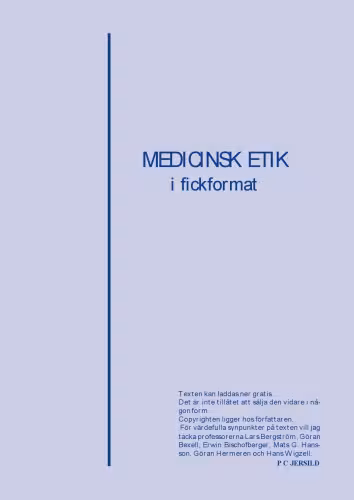 خرید و دانلود نسخه کامل کتاب Medicinsk etik i fickformat