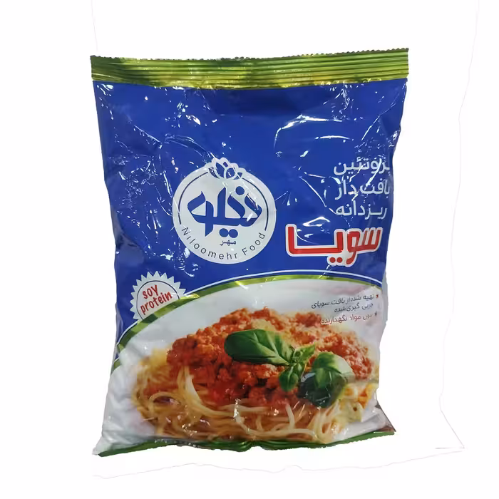 پروتئین سویا ریز دانه ماکارونی نیلو 180 گرمی