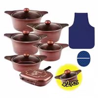 سرویس قابلمه 2 15 پارچه طرح کره ای B0011     C