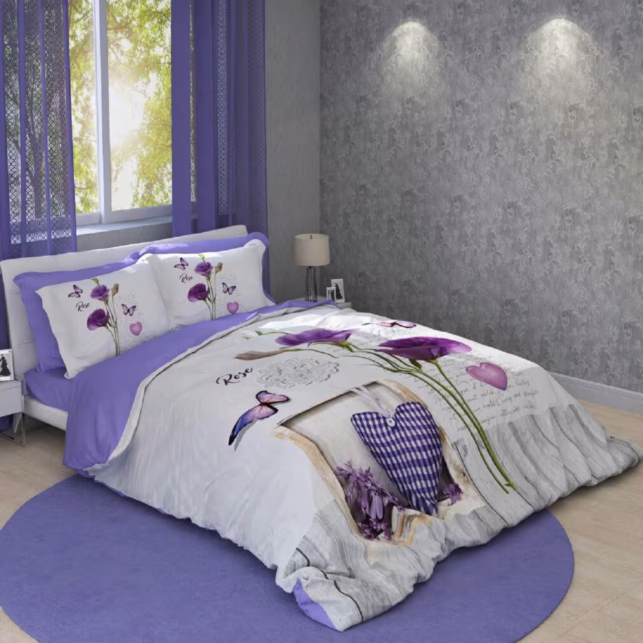 سرویس لحاف روتختی ترکسان کد D185 دو نفره 6 تکه