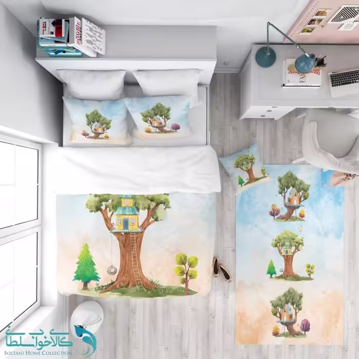 روتختی طرح درخت سایز یکنفره کد A2742
