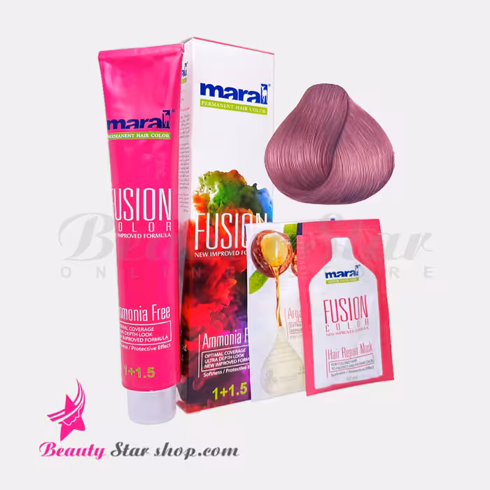 رنگ مو ارغوانی پاستل بدون آمونیاک مارال فیوژن شماره 7.991 حجم 100 میلی لیتر