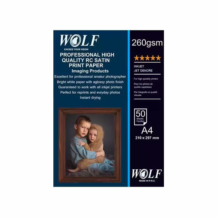 کاغذ مخصوص چاپ عکس مات ولف A4-260gr