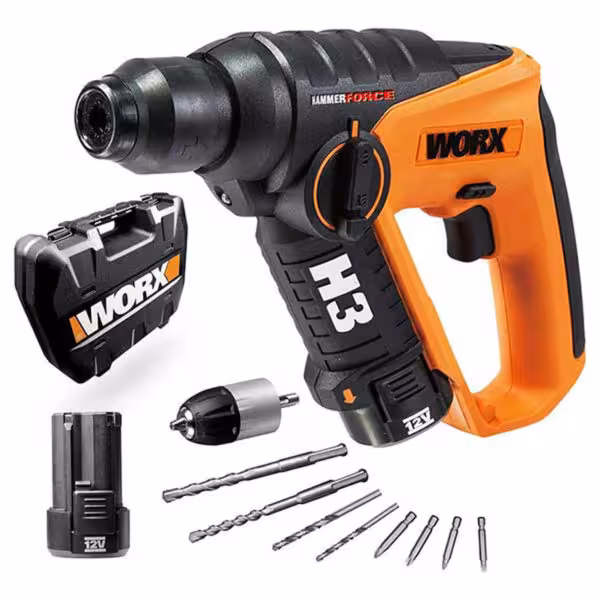 دریل شارژی چکشی دو کاره ورکس 12 ولت WX382