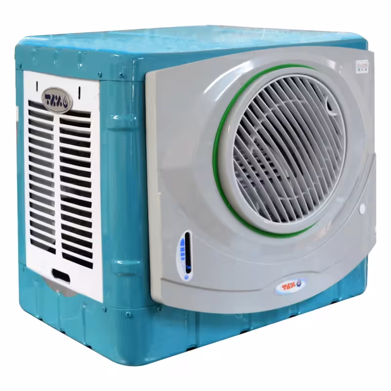 کولر آبی قابل حمل 900 CFM برفاب مدل BF2 با گرید انرژی D دارای نمایشگر دیجیتال، نحوه کنترل با کلید لمسی، مناسب برای متراژ بین 30 تا 50 متر مربع