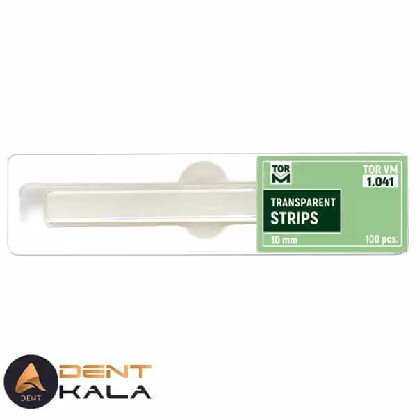 نوار شفاف برش خورده تور وی ام عرض 10 میلیمتری 100 عددی کد 1.041