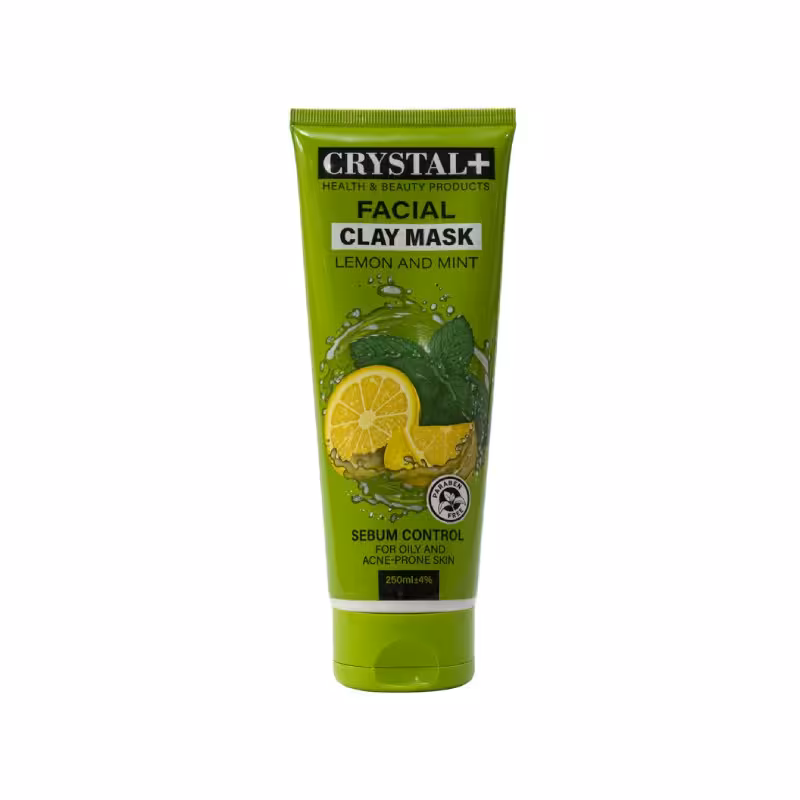 ماسک صورت پوست چرب لیمو و نعنا کریستال