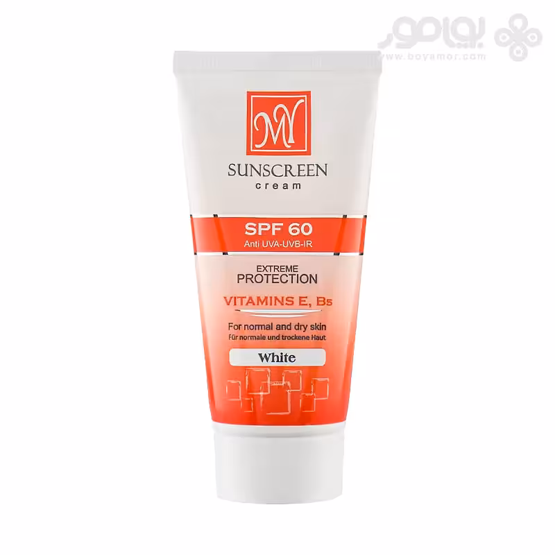 کرم ضد آفتاب مای SPF60 مدل WHITE مناسب پوست نرمال و خشک