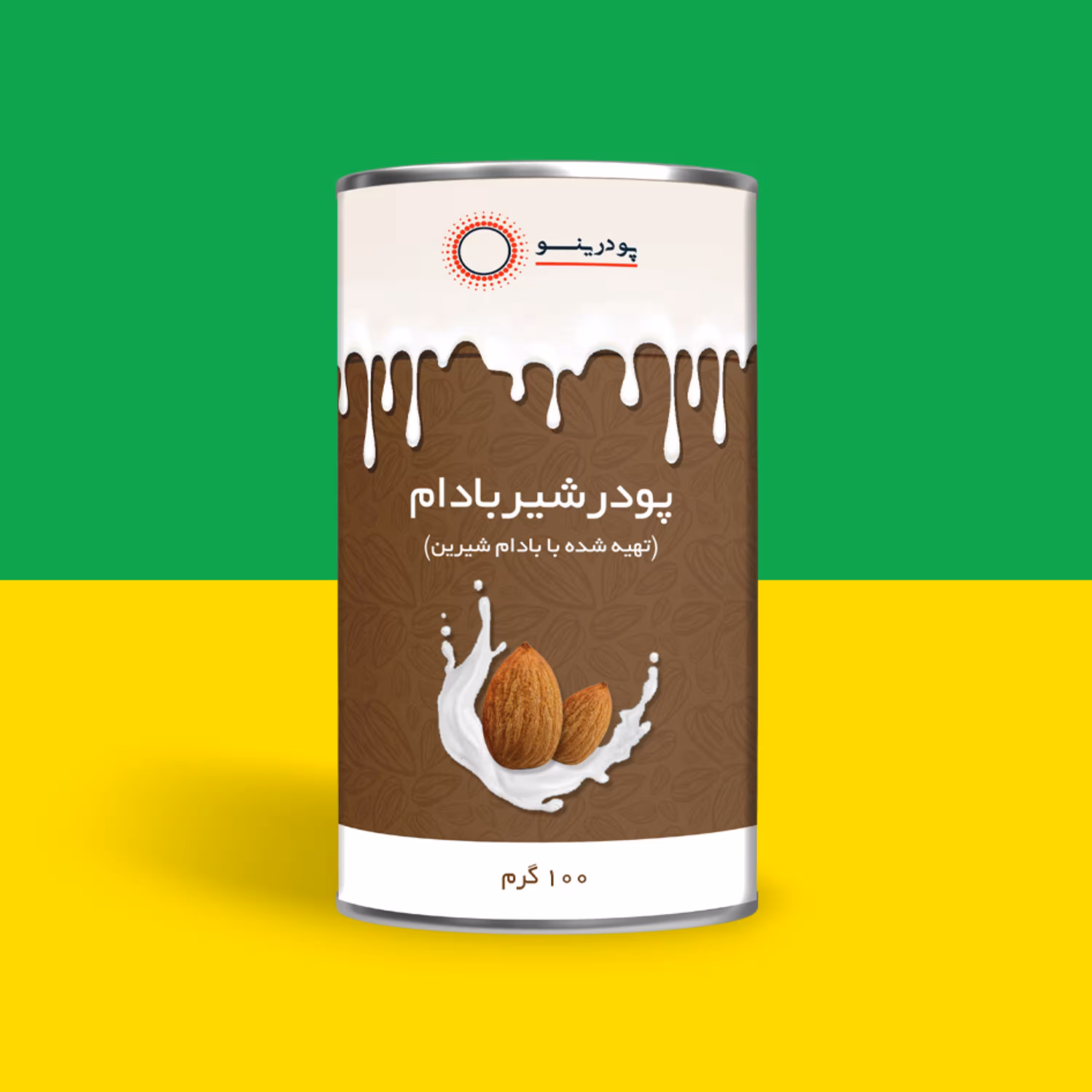 پودر شیر بادام شیرین 100گرمی برند پودرینو