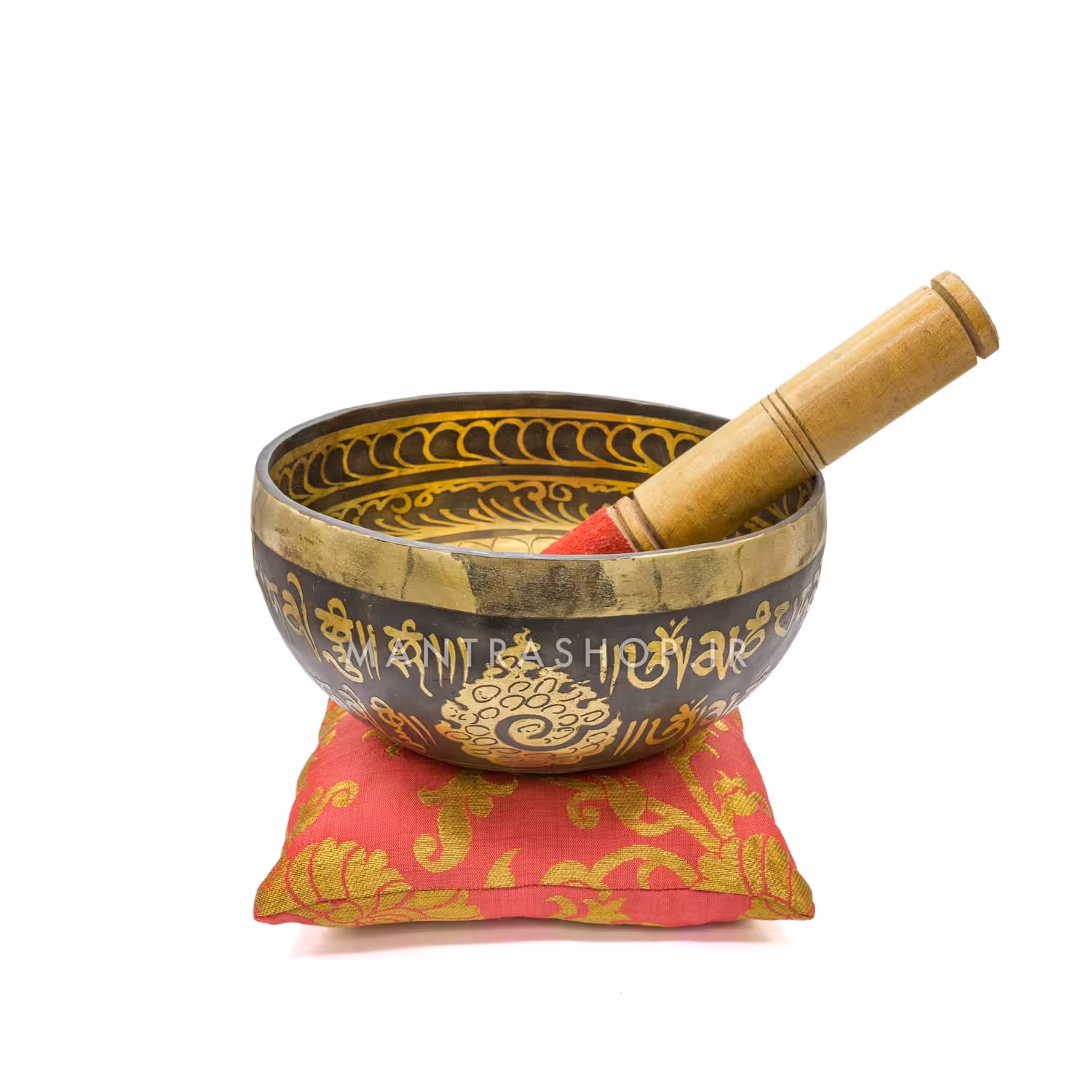 ست کاسه تبتی دست ساز اصل مدل حکاکی قطر دهانه 15.5 سانتی متر