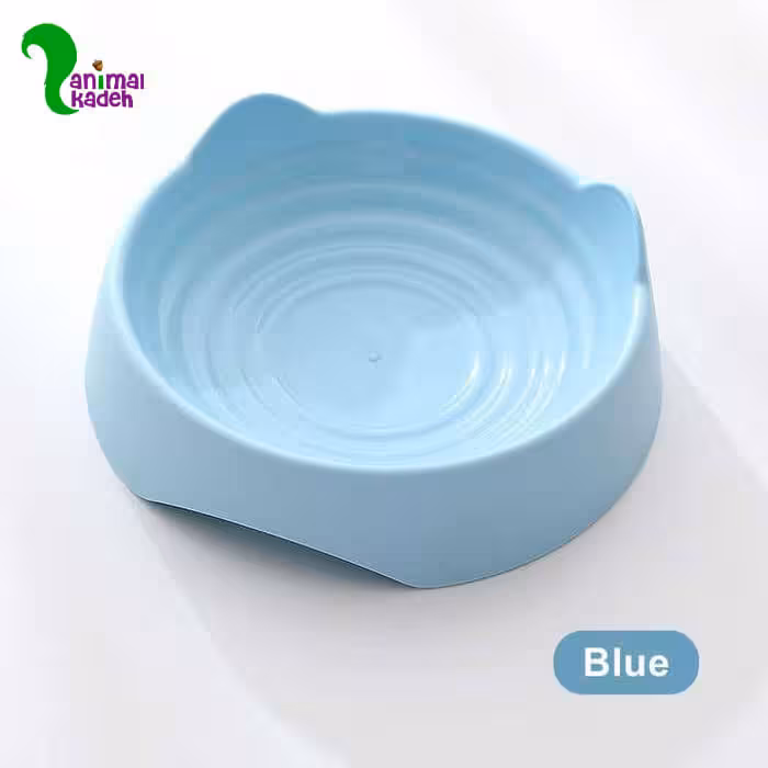 ظرف مخصوص گربه طرح سر خرس (آبی)