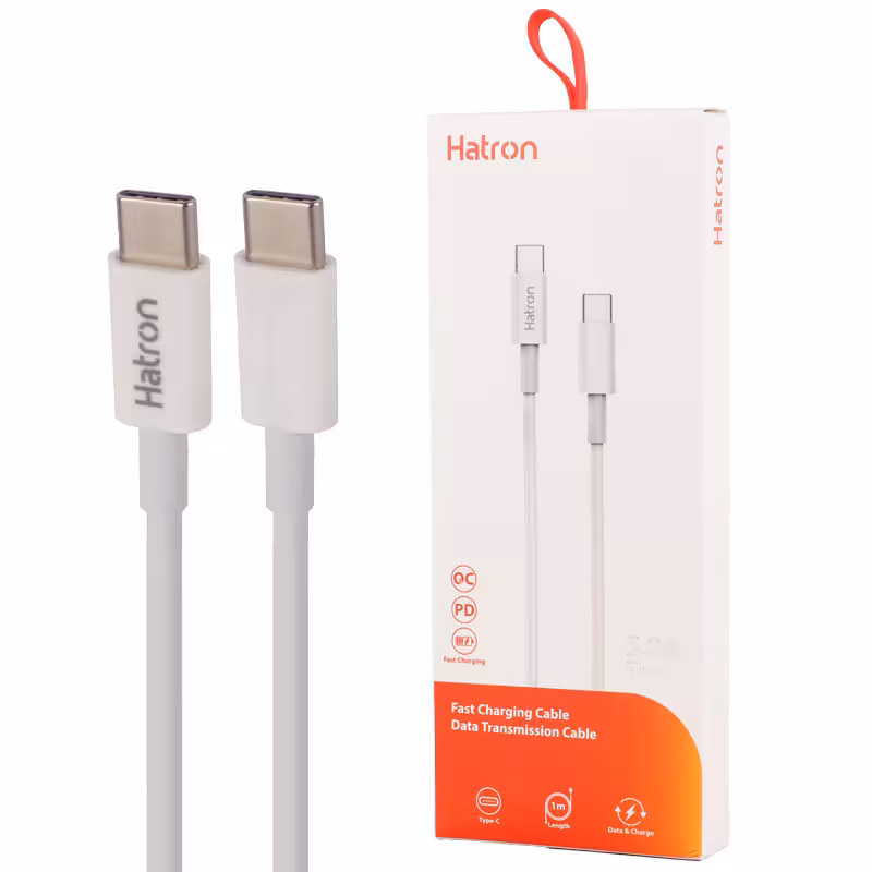 کابل تبدیل فست شارژ Hatron HC199CC Type-C To Type-C 5A PD QC 1m