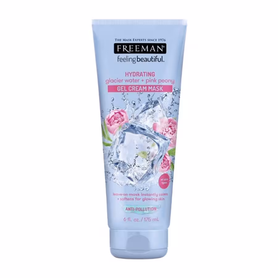 ماسک صورت ژل کرم آب یخچال و گل پیونی صورتی فریمن