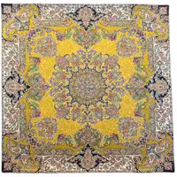 رومیزی مربع ترمه ابریشم کد TRM151