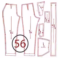 الگوی شلوار ترک سایز 56