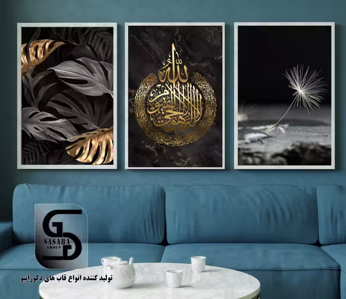 تابلو دکوراتیو سه تکه 60*40 درجه1