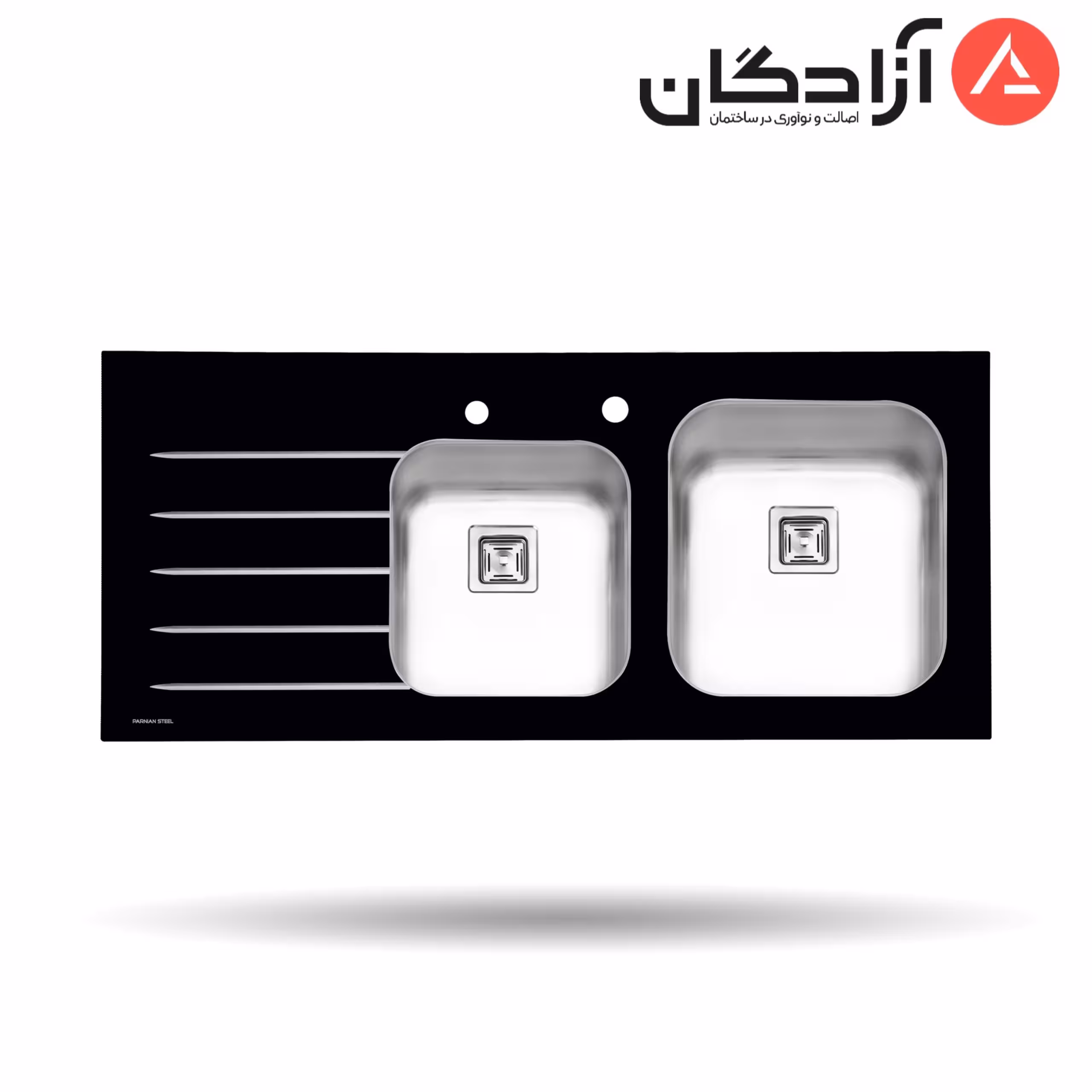 سینک شیشه ای پرنیان استیل PS4104