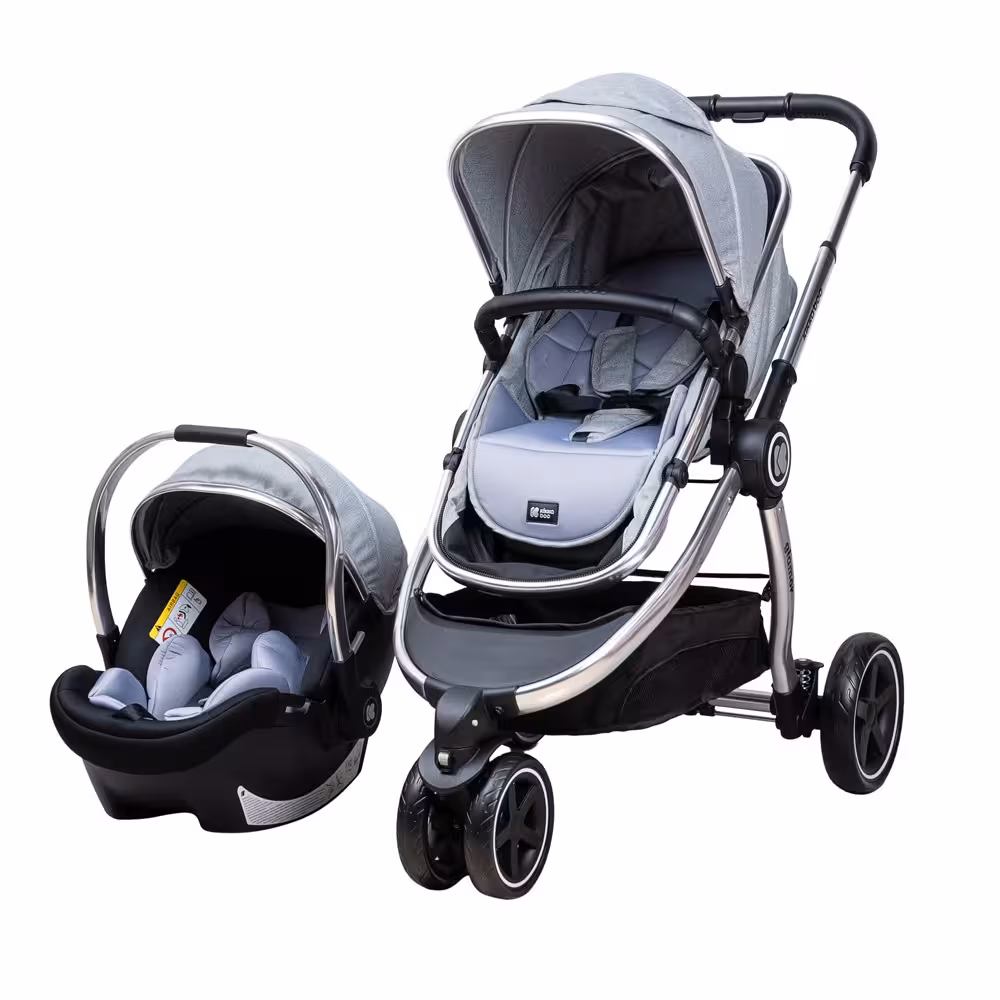 سرویس کالسکه کیکابو رنگ طوسی مدل GLAMOR KIKKABOO