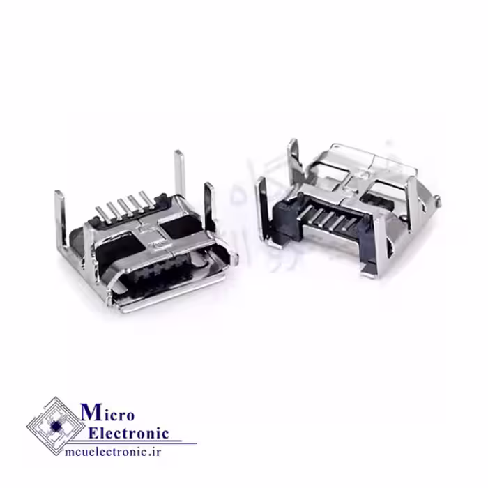 کانکتور مادگی Micro USB با چهار هولدر DIP