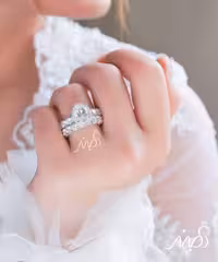 💍حلقه و پشت حلقه جواهری دورنگین بیضی ،خاص و زیبا نقره عیار 925(P_2026)