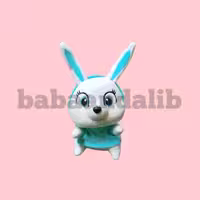 عروسک خرگوش لباس سبز 25 سانتی