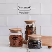 جا ادویه شیشه ای گرد ریوان سایز 7