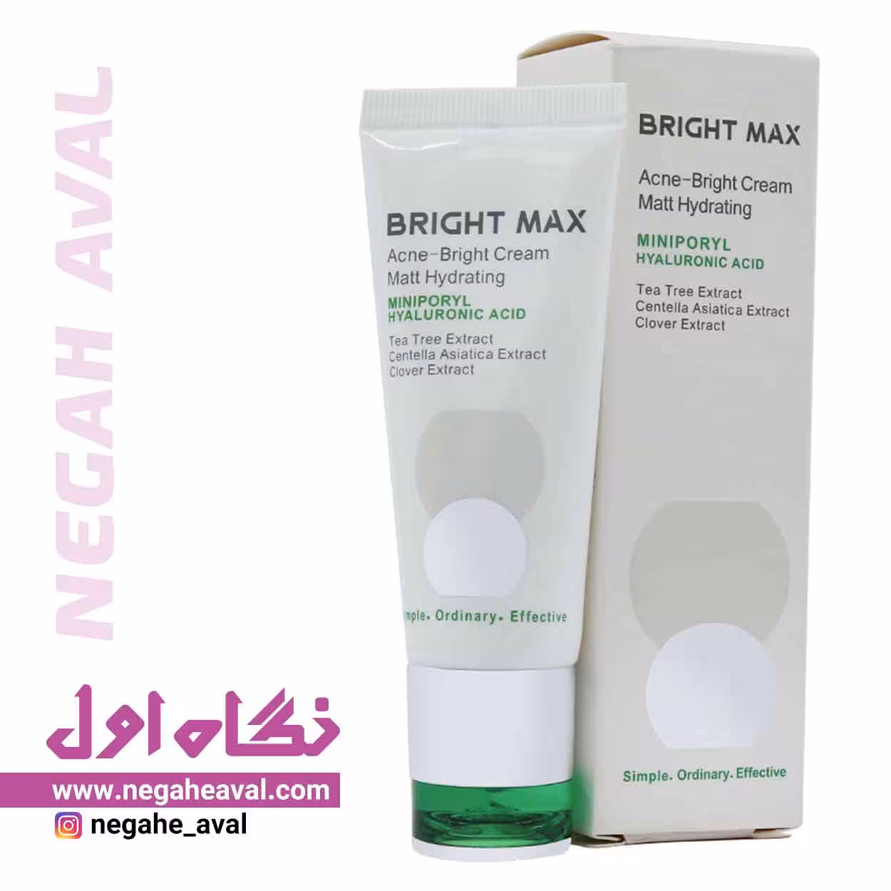کرم مرطوب کننده مات آکنه برایت مکس