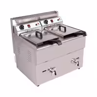 سرخ کن گازی دو لگن با شیرتخلیه اسمارت SMART 36