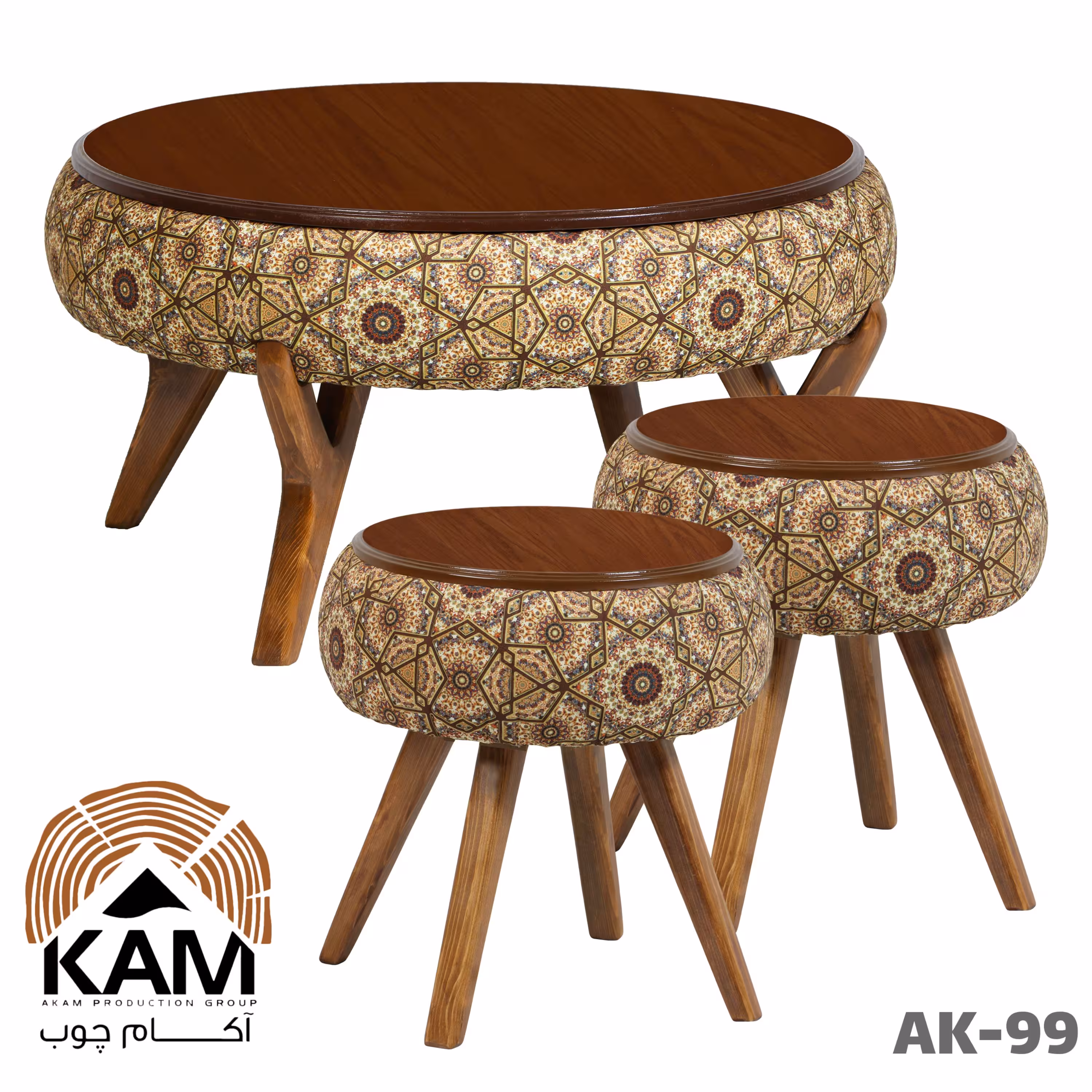 ست جلومبلی و عسلی آکام چوب مدل AK-99