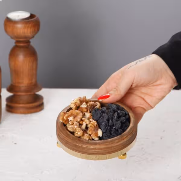 آسا - پیاله پایه دار طرح موج طلایی