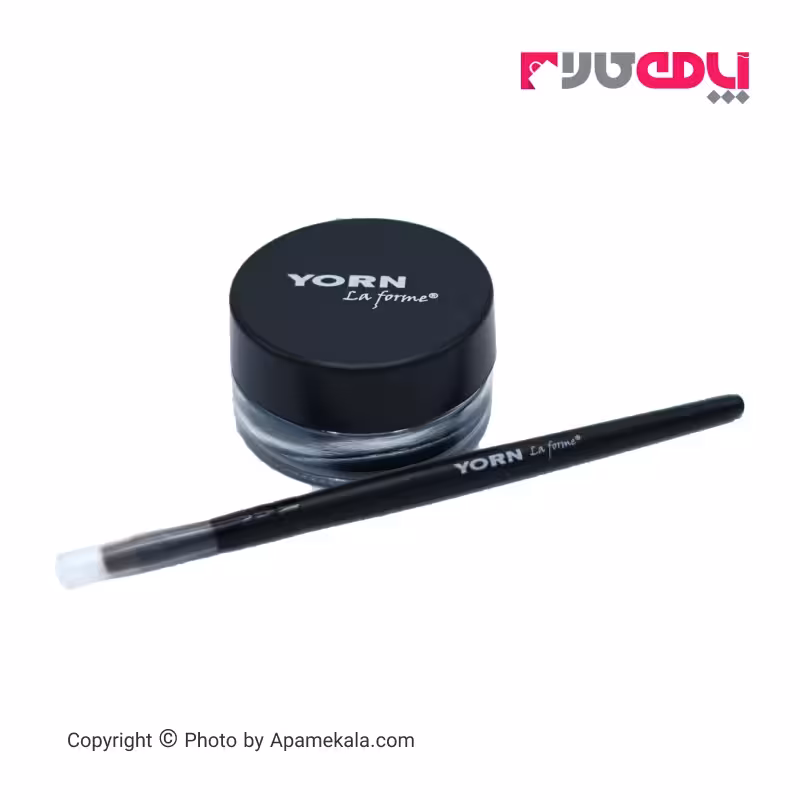 خط چشم ژلی کاسه ای یورن ضد آب مدل 2442 رنگ مشکی YORN LA FORME