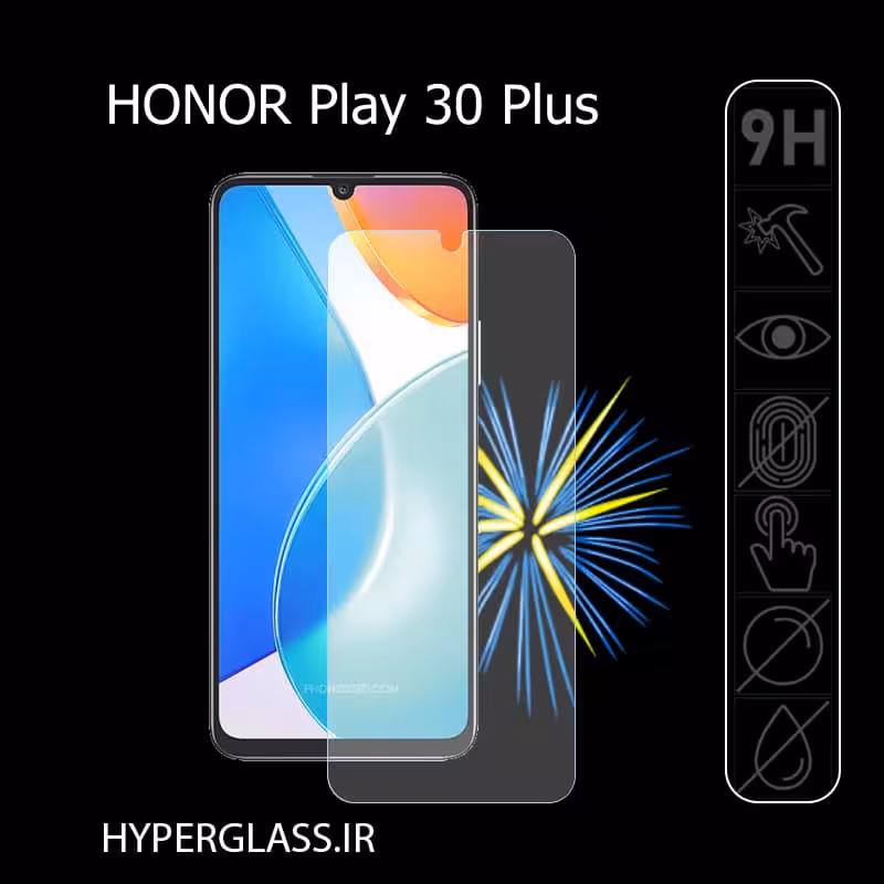 گلس محافظ صفحه نمایش نانو بلک اورجینال گلس گوشی آنر Honor Play 30 Plus